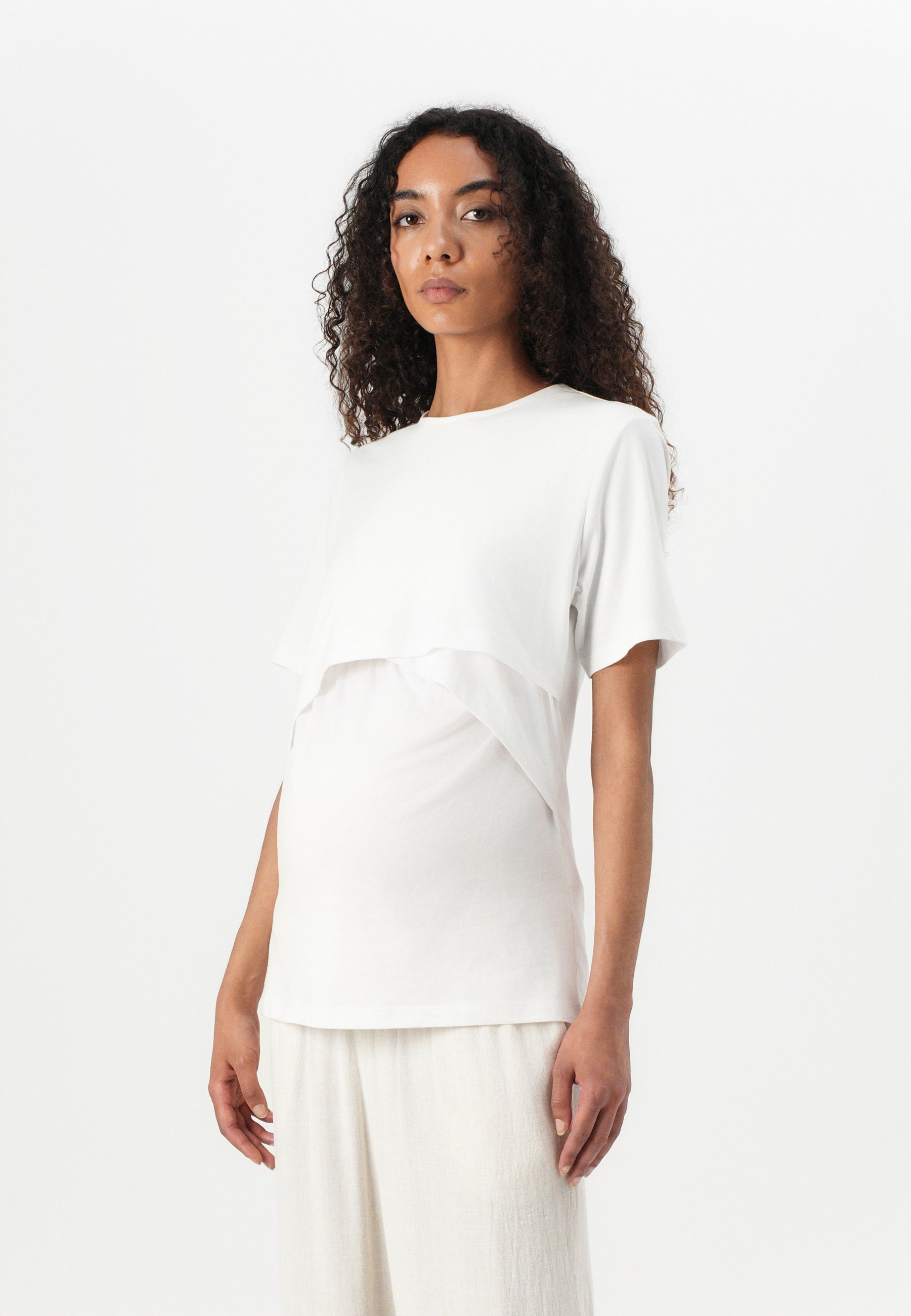 ONLY MATERNITY ONLY LIFE NURSING 2-PACK - Basic T-shirt - zwart/wit