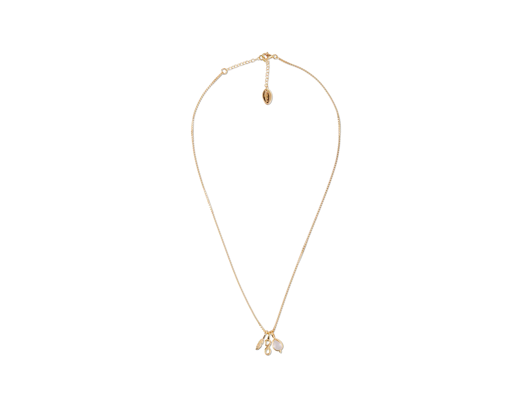 Rose Quartz Pendant Necklace Gold Plated