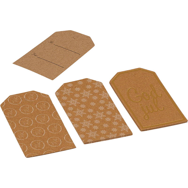 Etichetta regalo per la casa Confezione da 15 Babbo Natale Kraft