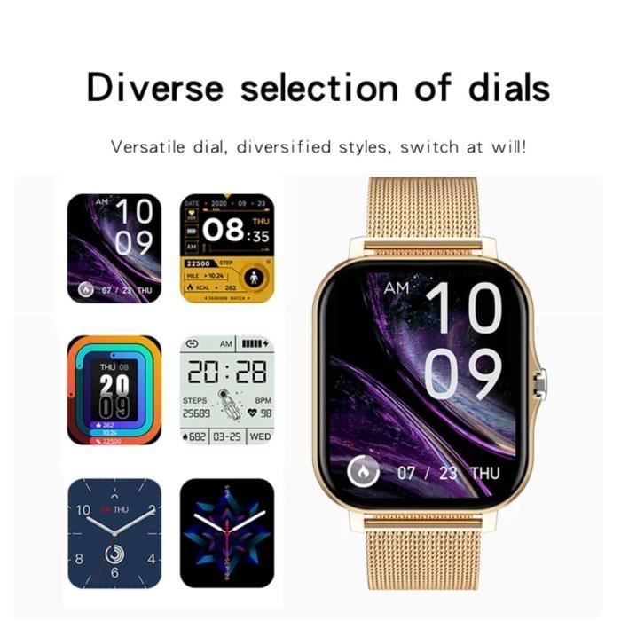 Smartwatch sportivo per uomo e donna, touchscreen completo, chiamate Bluetooth, braccialetto digitale, etichetta regalo