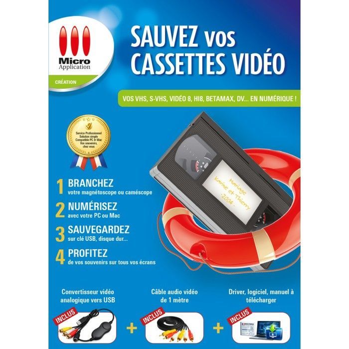 Save your video tapes - Video converter included - PC & Mac compatible - 2026 edition
