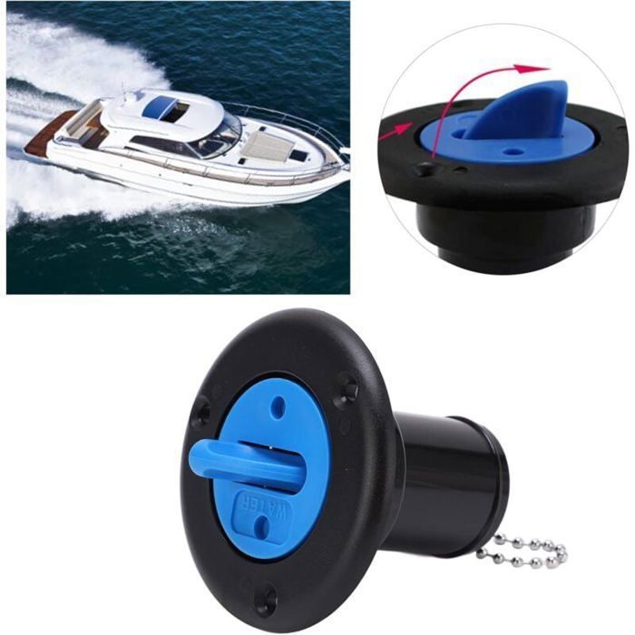 1 Bouchon de réservoir d'eau, diamètre 38 mm, joint torique, chaîne inox, pour camping-car, caravane, bateau .