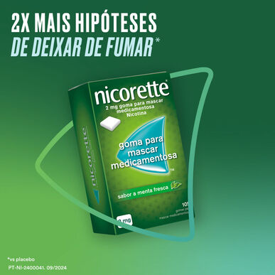 Nicorette Nicorette 105 gumových bonbónů Nikotin 2 mg Máta 105 gumových bonbónů 105 gumových bonbónů