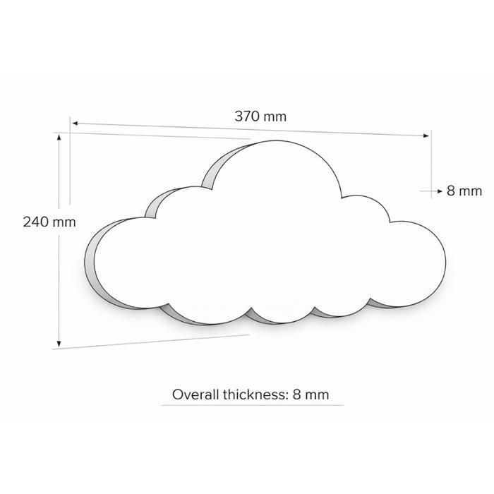 Cozy Kids - Lámpara de noche LED infantil con forma de nube en madera pintada - Gris o beige