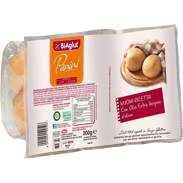 BIAGLUT Biaglut Pane Soff Panini 4X50 g Glutenvrij