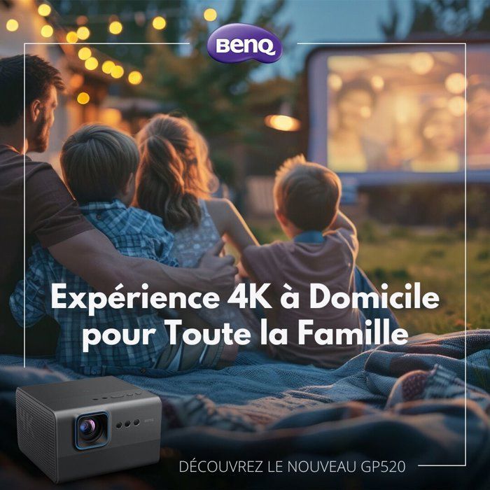 BENQ GP520 4K LED 2600 AI -elämäntapaprojektori Google TV:llä