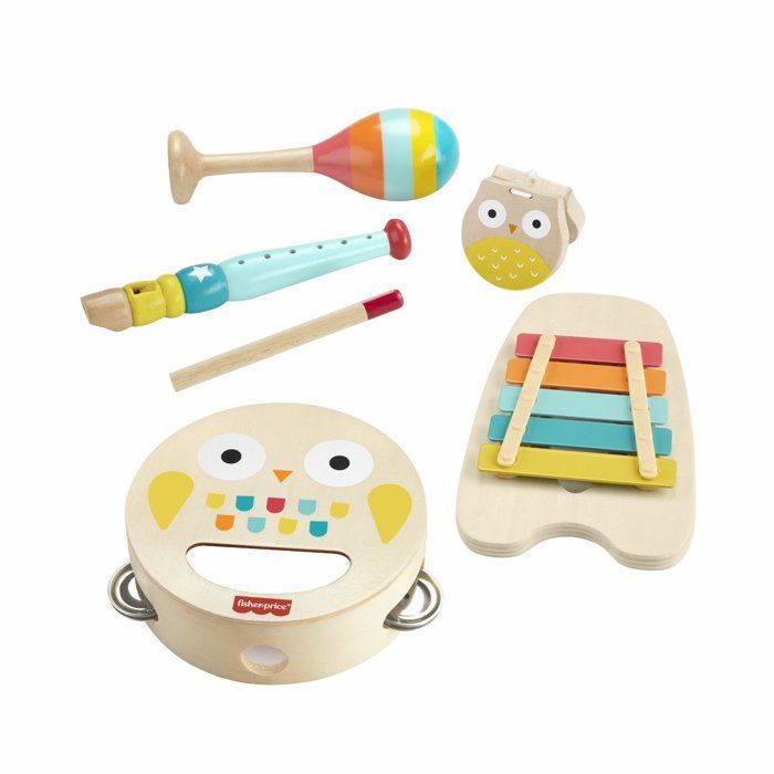 Fisher-Price ensemble d'instruments de musique en bois - jouet musical pour enfants
