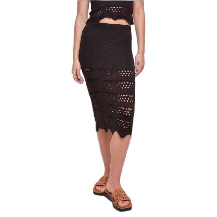 Jupe tricot crochet 3/4 femme Urban Classics - noir - XS