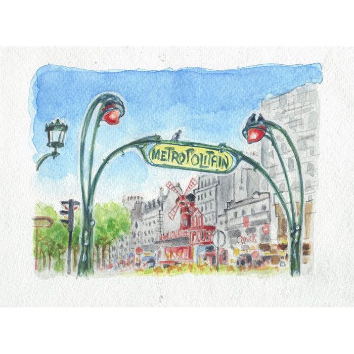 Bloc - Peinture aquarelle - Paris - Ville de Paris - 10x15cm - Clairefontaine