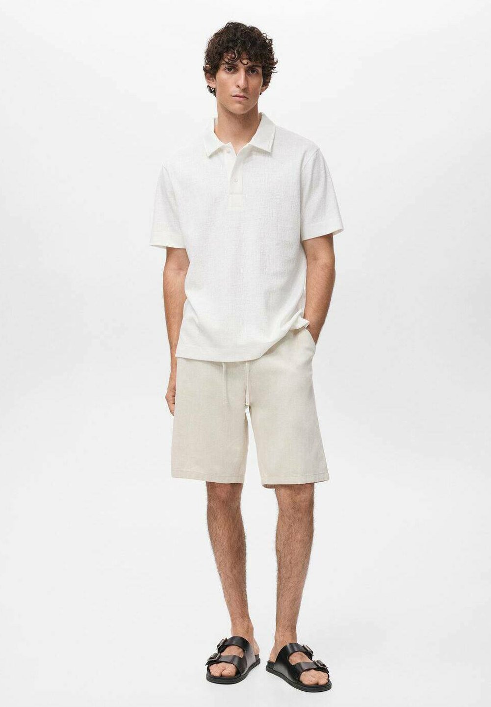 Polo Mango STRUCTURED - colore bianco sporco