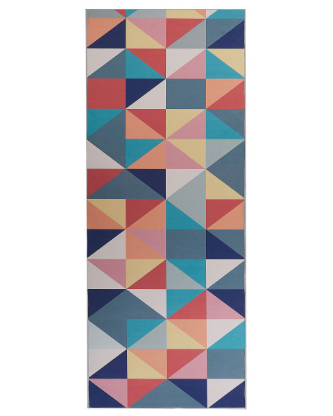 Dywan chodnik 80x200 cm w trójkąty wielokolorowy