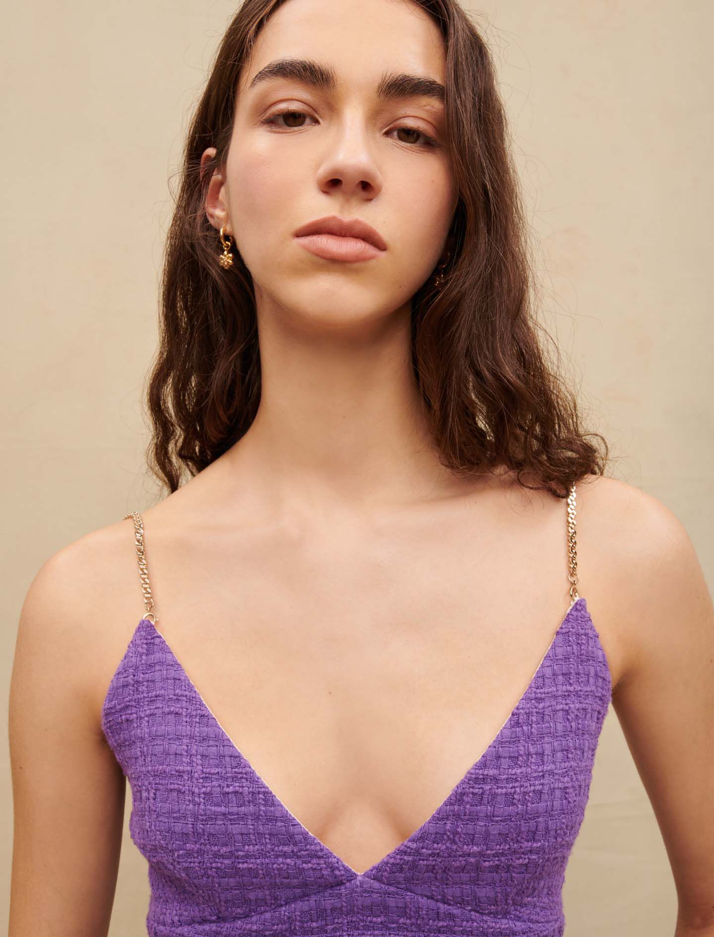 Tweed-toppi - Violetti