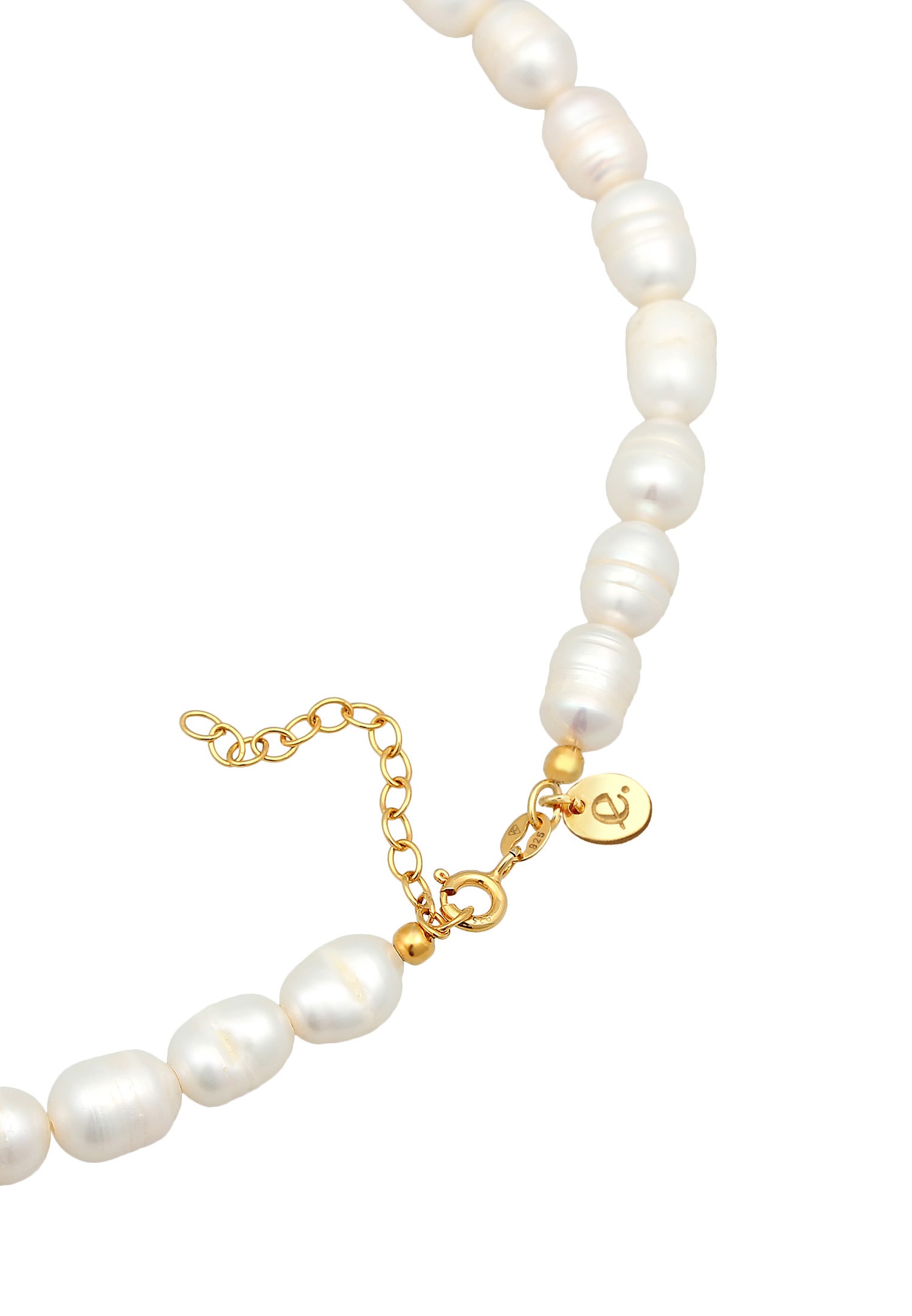 Elli PREMIUM choker dames baroque avec Perles de Culture d'Eau Douce en argent sterling 925
