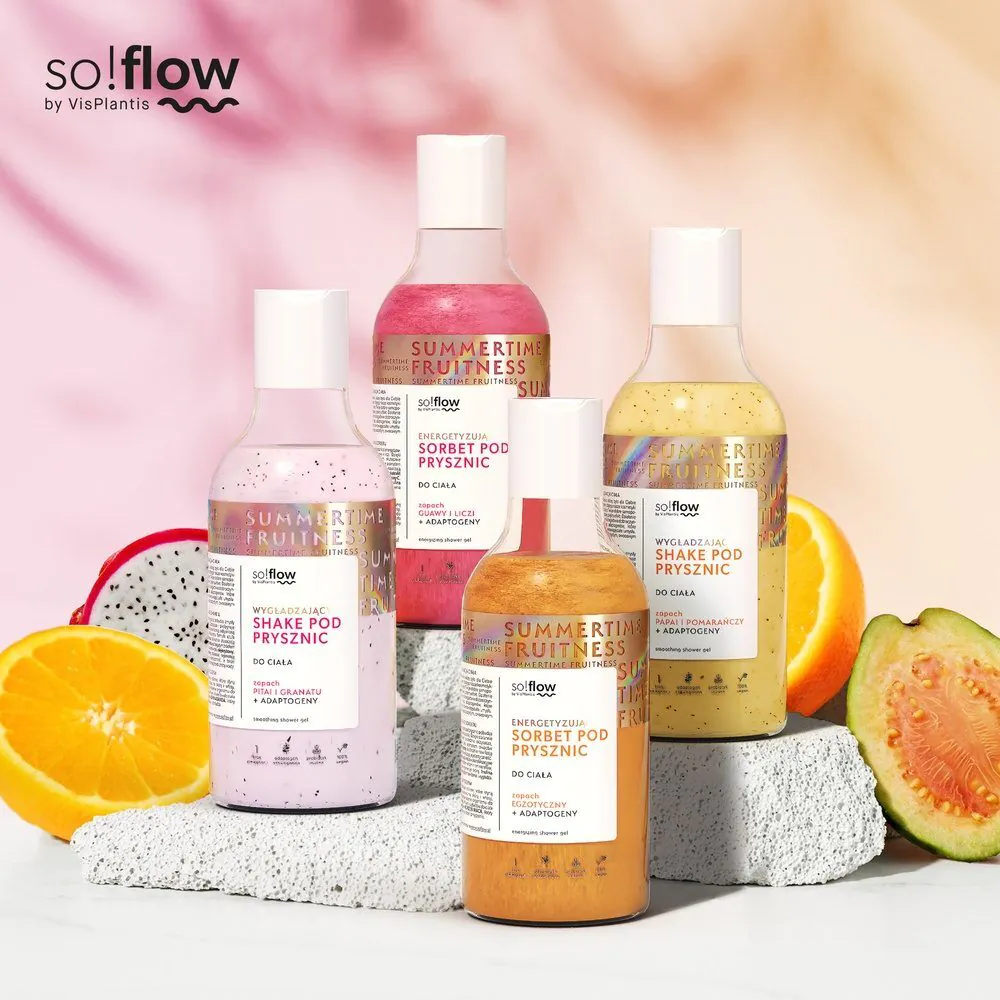 So!Flow Energetyzujący sorbet pod prysznic, Guava i liczi