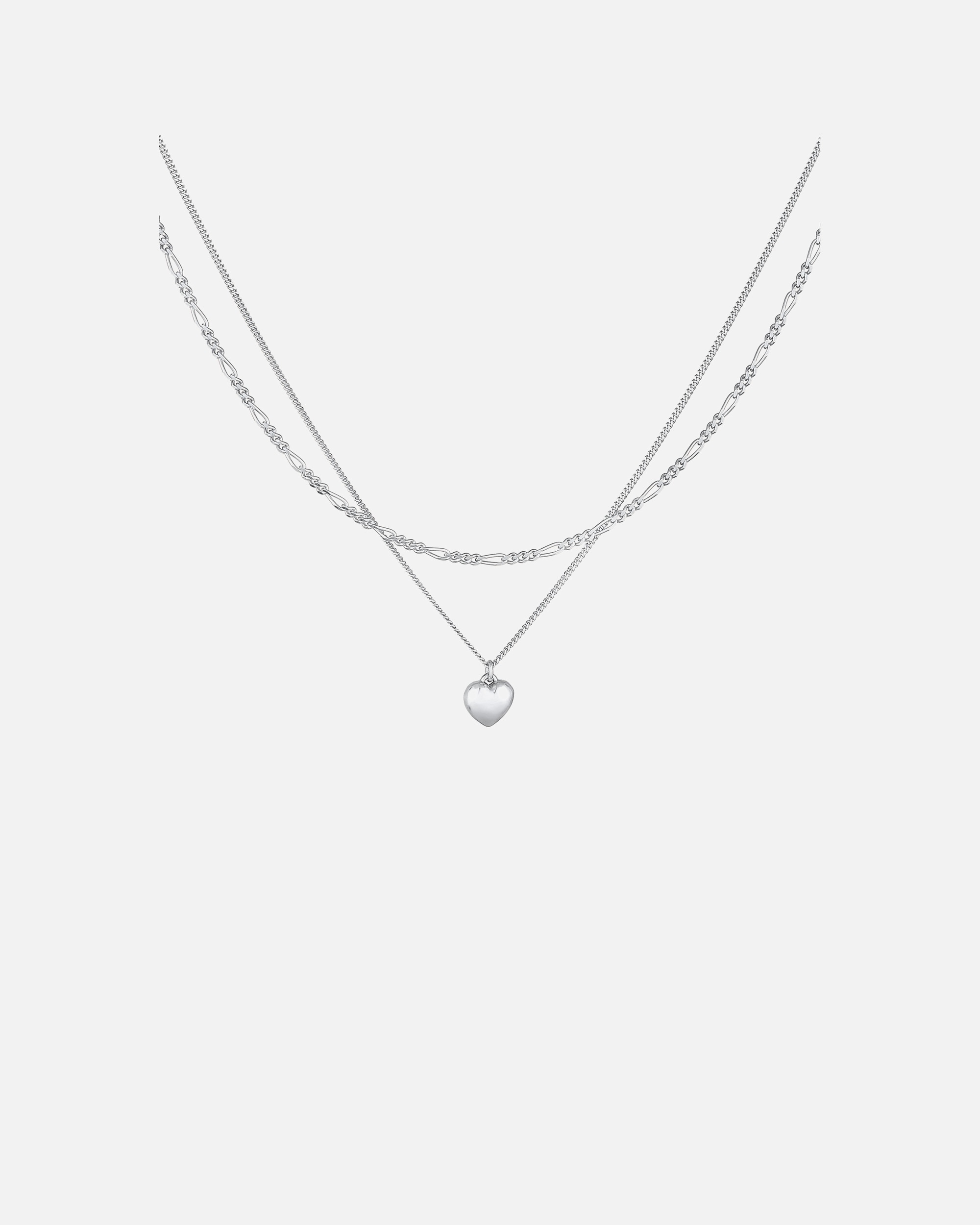 Elli Femmes couches pendentif coeur Figaro en argent sterling 925