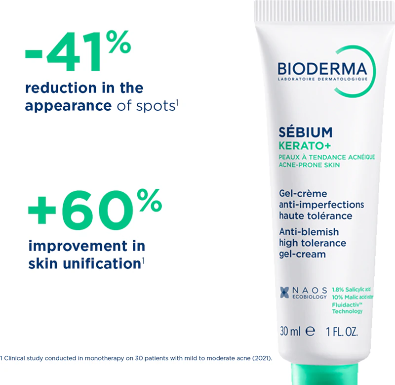 Bioderma Sébium Kerato+ gélový krém proti nedokonalostiam pleti náchylnej na akné