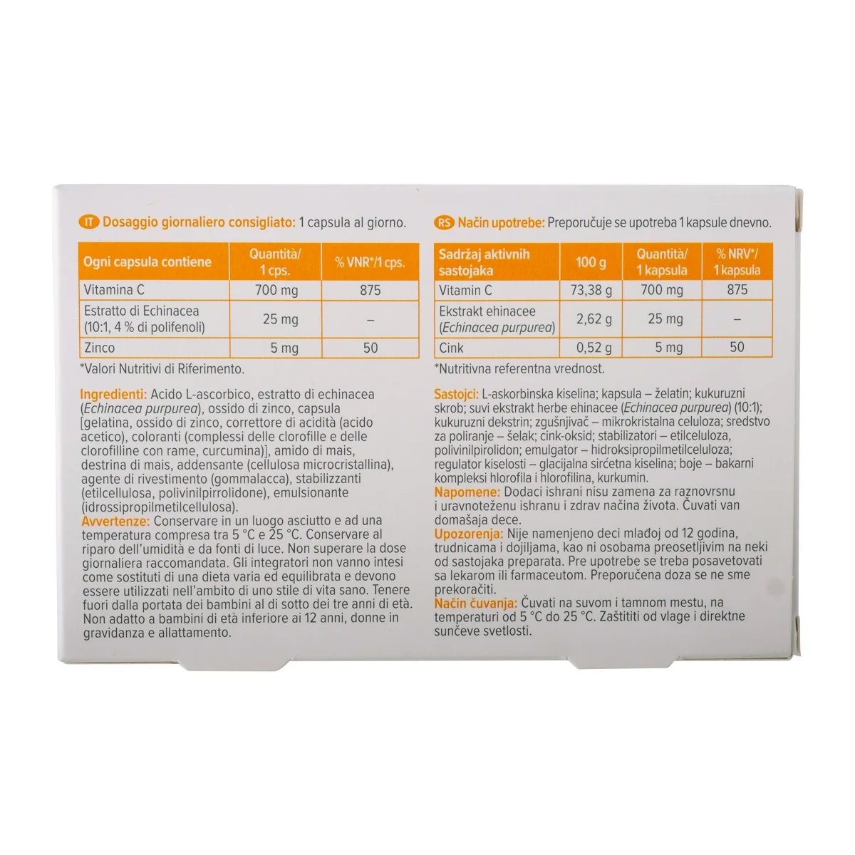 DR. MAX Dr.Max Vitamine C Imuno Akut 30 capsules Voedingssupplement met vitamine C, zink en echinacea
