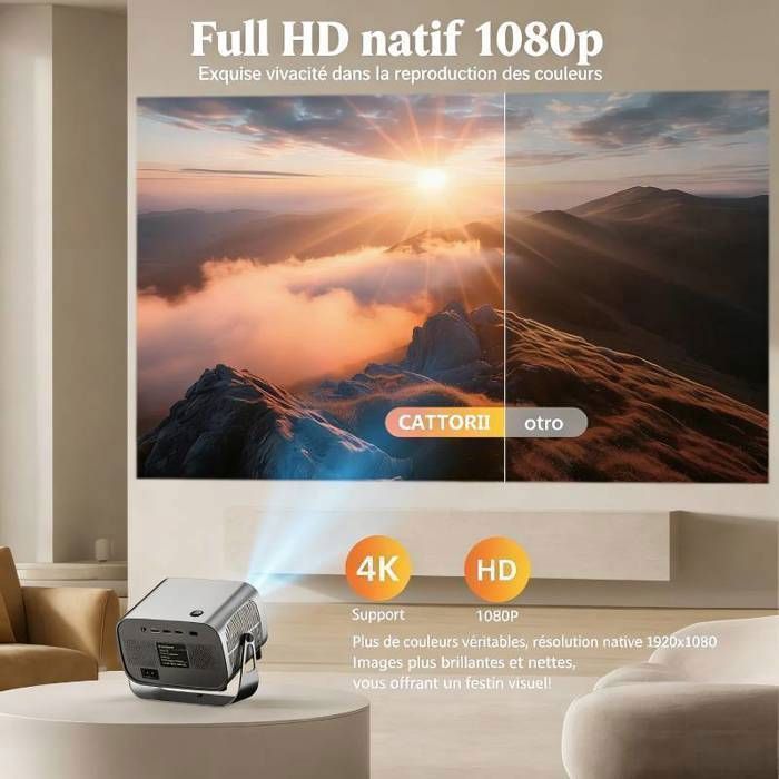 Projecteur - Modèle générique - 4K - Android - Mise au point motorisée