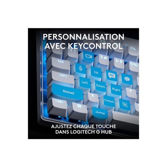 Gamingtoetsenbord - Bedraad - Logitech G - Pro X TKL Rapid - AZERTY - Wit