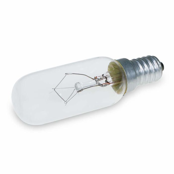 Lâmpada para coifa E14 40W, lâmpada incandescente T25 230V branca quente 2700K regulável, pacote com 4 unidades