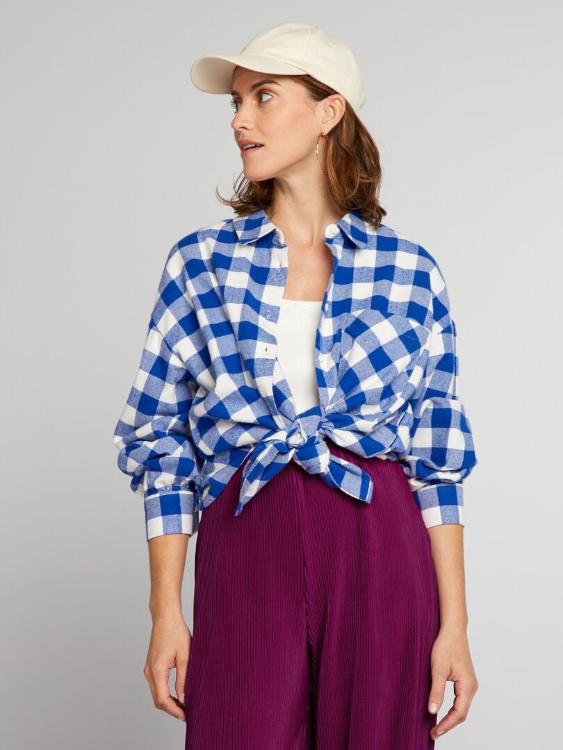 Camisa de franela - AZUL