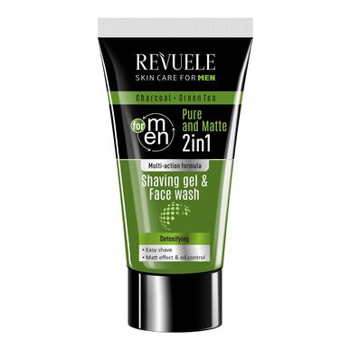 Revuele 2-in-1 parranajogeeli, hiili ja vihreä tee 180 ml 180 ml