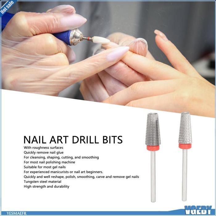 Brocas para manicura Ashata, brocas para decoración de uñas, brocas de carburo de tungsteno para manicura de belleza.