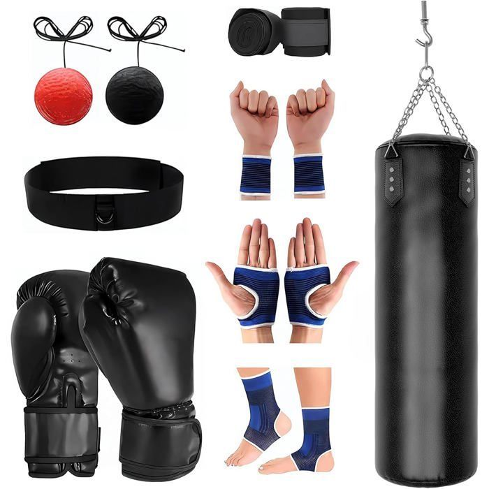 Saco de boxeo colgante, pelota de boxeo pesada de 120 centímetros, saco de boxeo para niños, adolescentes y adultos (sin relleno)