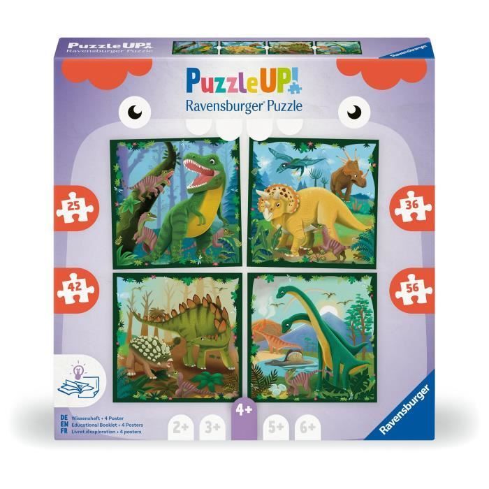 Children's Puzzle, Puzzle UP!, Dinosaurs, ages 4+, 12004003, Ravensburger