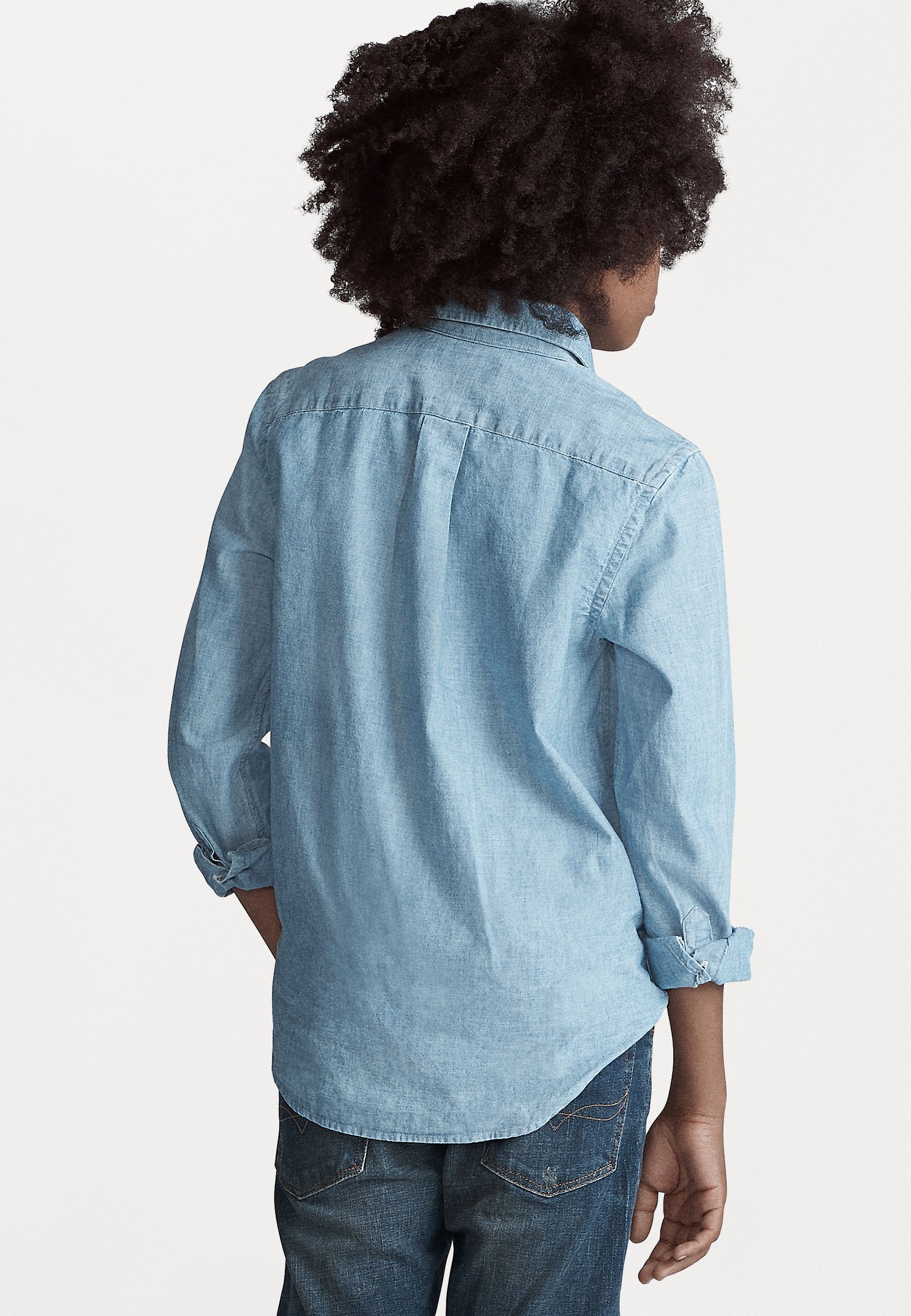 Camicia Polo Ralph Lauren in chambray di cotone - Camicia - azzurra
