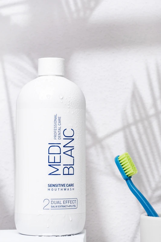 MEDIBLANC Sensitive Care burnos skalavimo skystis jautriems dantims ir dantenoms