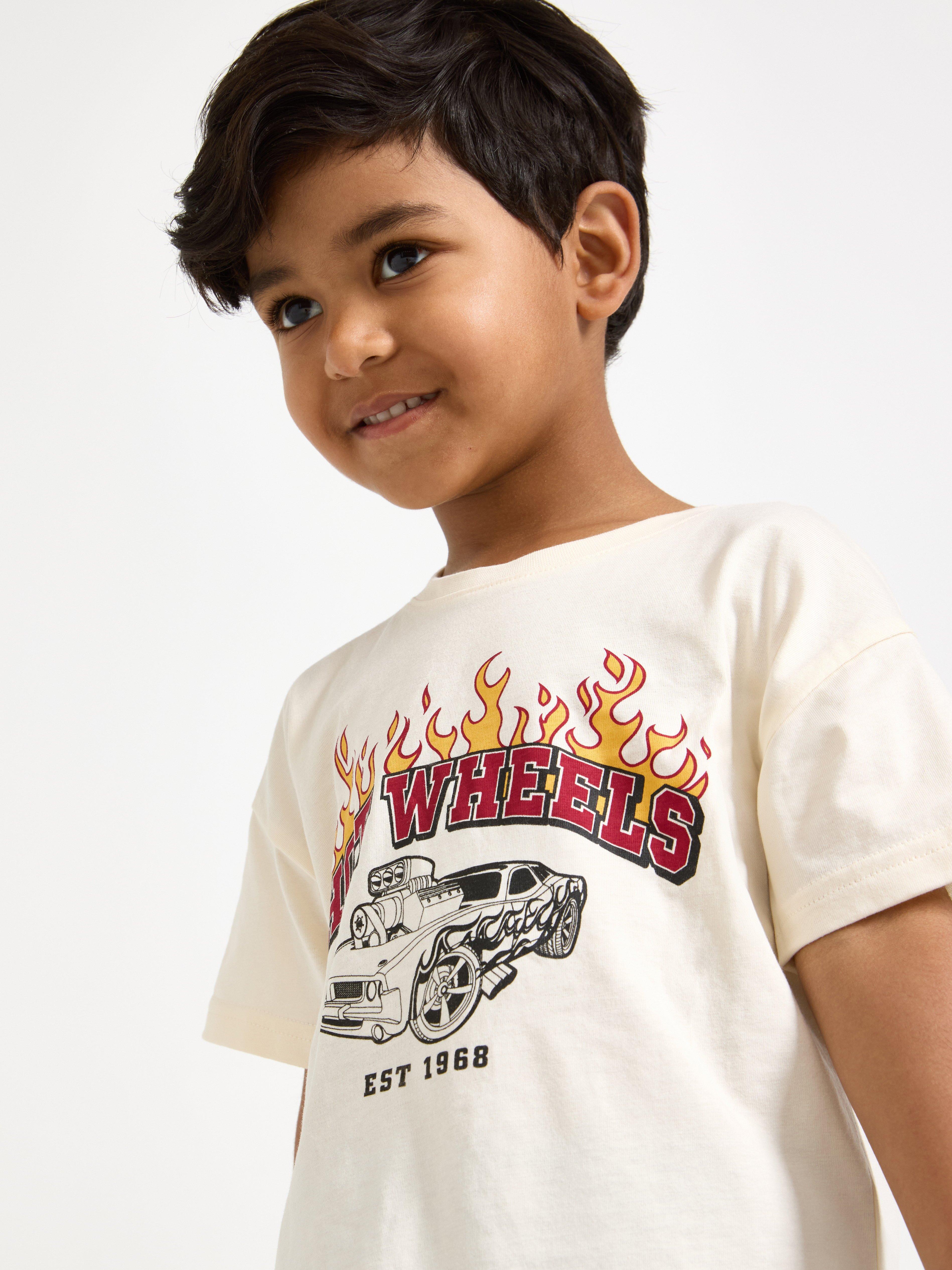 Bílé tričko Hot Wheels