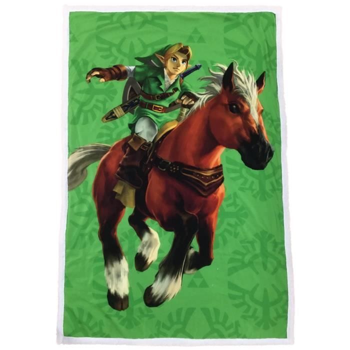 Coperta Sherpa - ZELDA - Link ed Epona - 100 x 150 cm