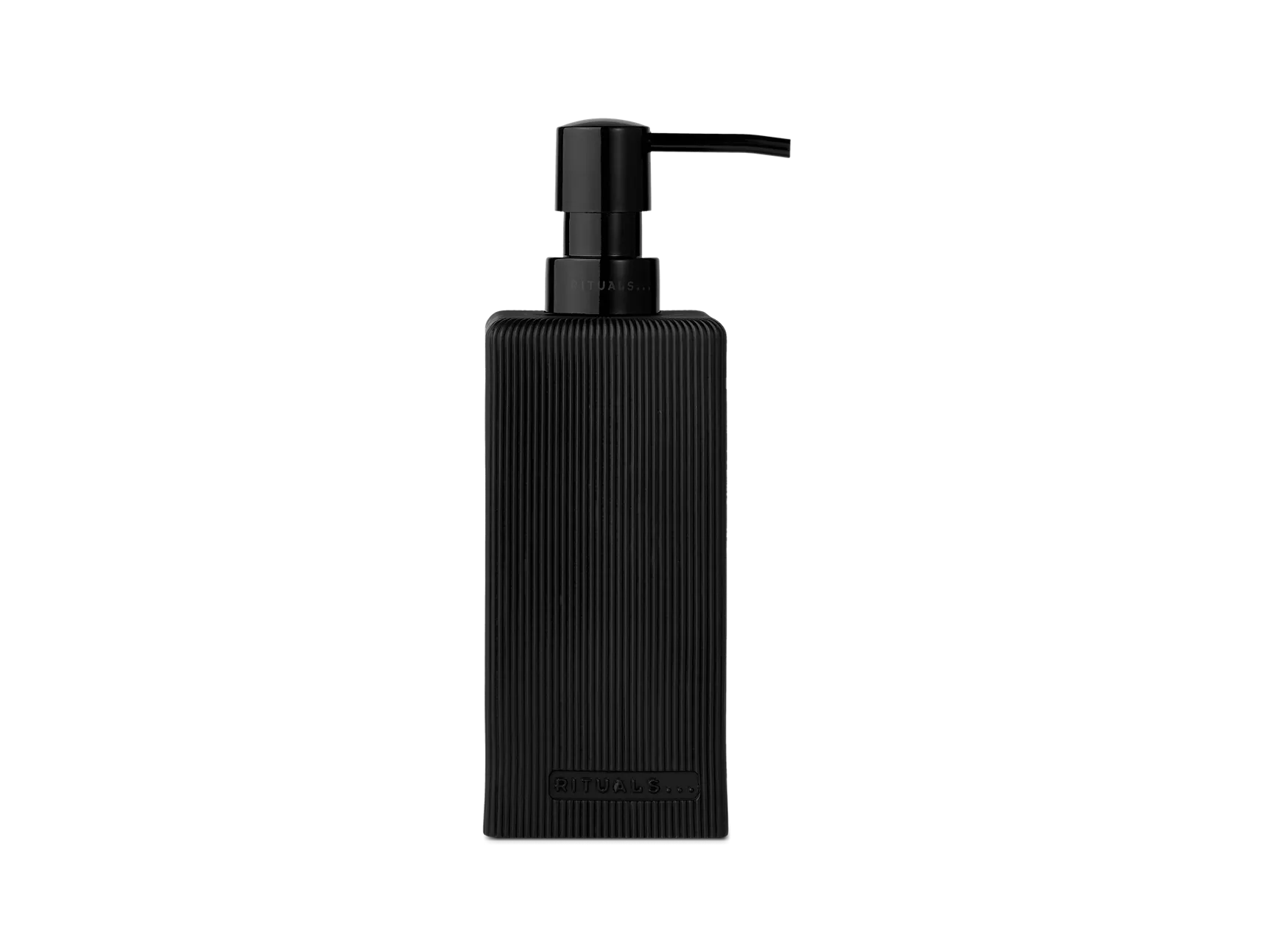 Dispensador de jabón recargable House of Rituals Acorsa, color negro.