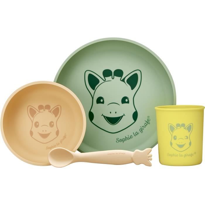Conjunto de refeição de silicone Vulli Sophie the Giraffe