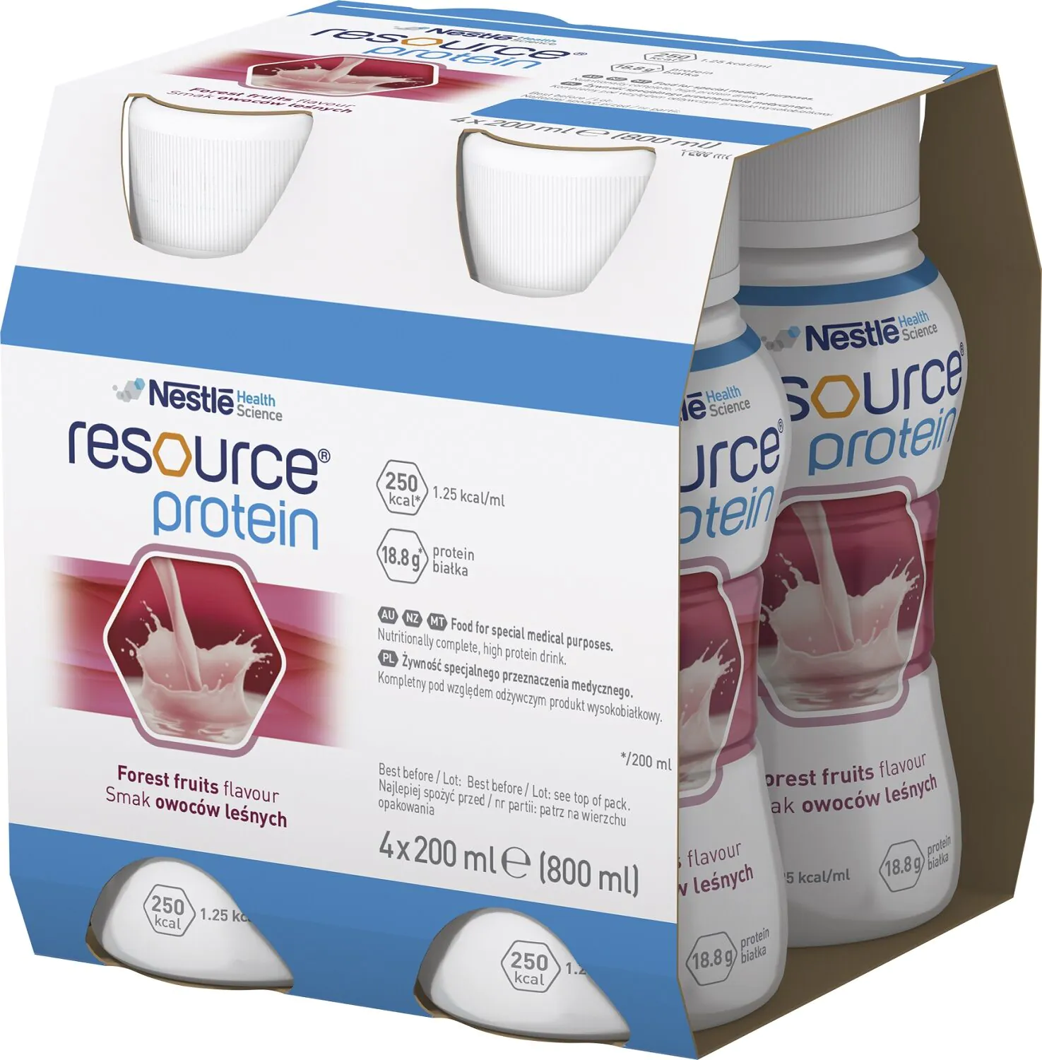Resource Protein, Doustny preparat odżywczy, Smak owoców leśnych