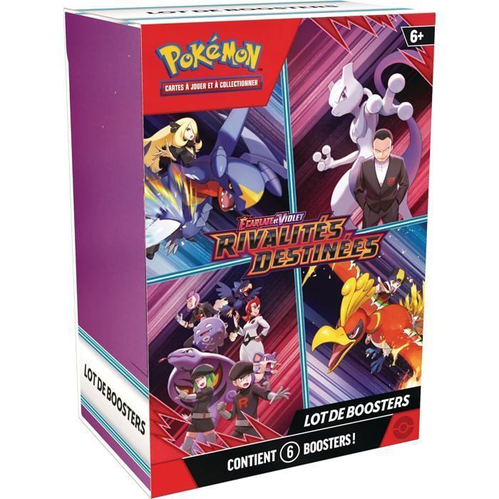 Pokémon EV10 TCG: Pacote com 6 boosters escarlates e roxos - Rivais do Destino