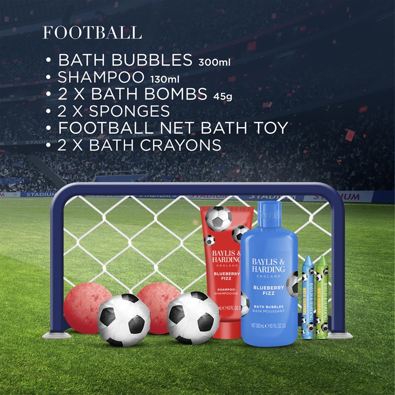 Baylis & Harding futbola sākuma komplekts bērniem ar melleņu dzirkstošo garšu