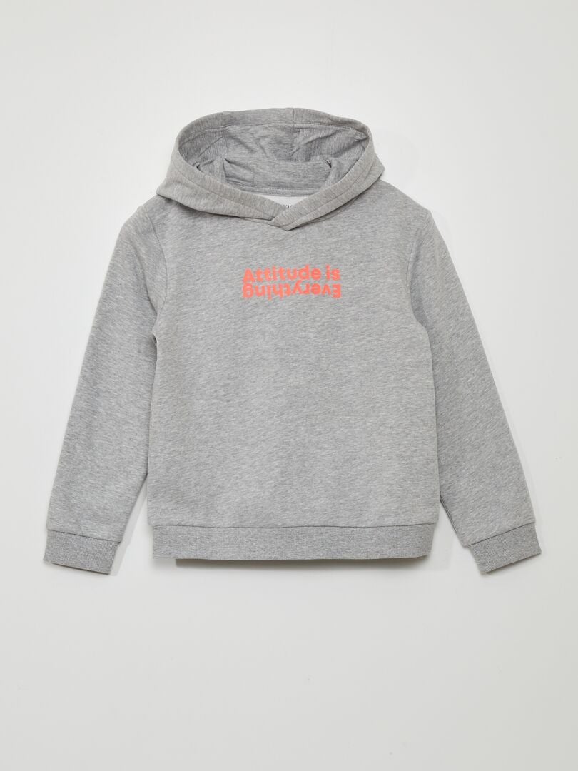 Sudadera con capucha de felpa - GRIS
