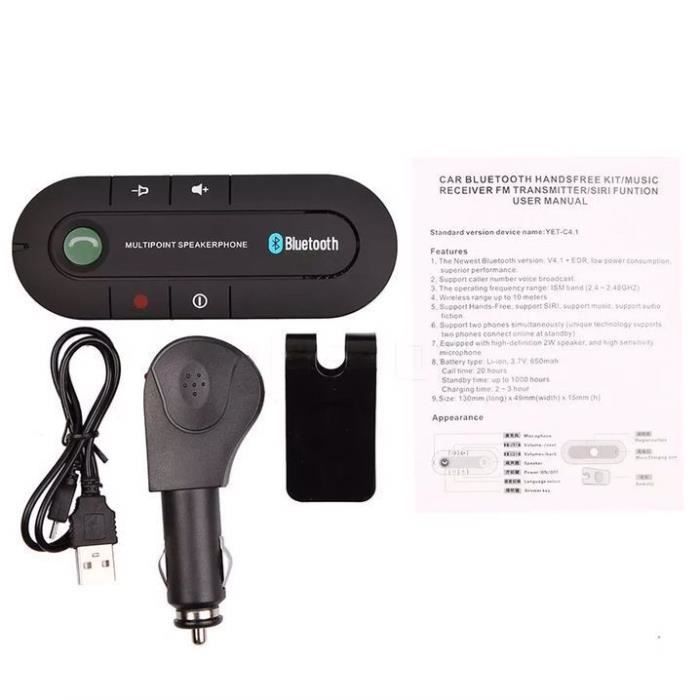 Kit manos libres Bluetooth para parasol de coche