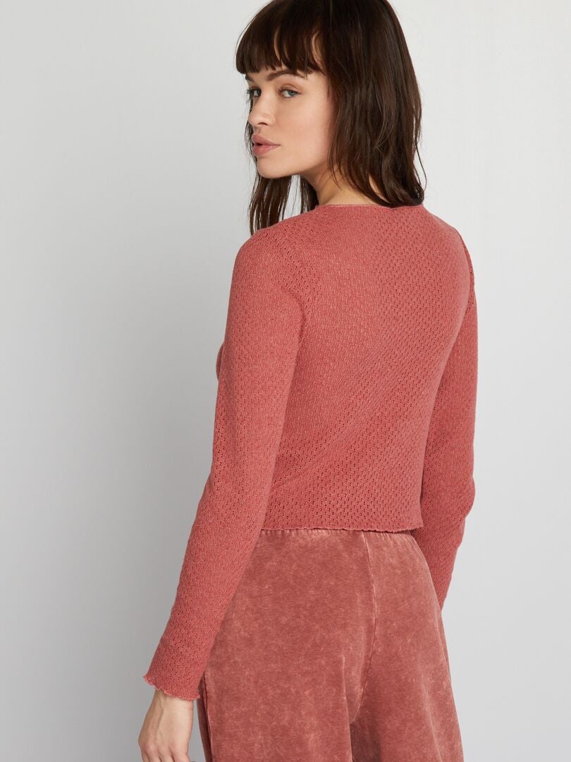 Top cropped perfurado - ROSA