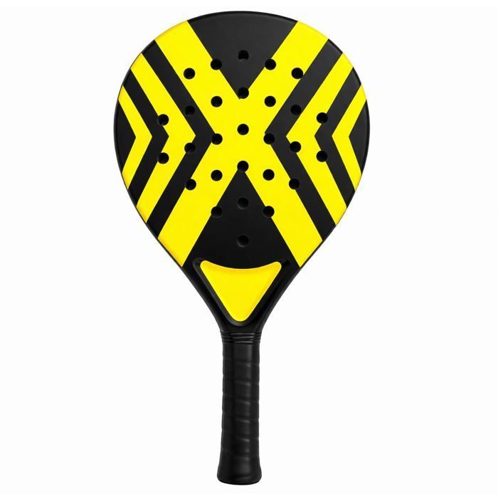 Padelracketer for voksne – padeltennisracketsett for nybegynnere og avanserte spillere, profesjonell racket (gul)
