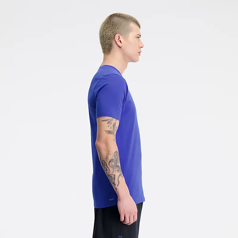 Tenacity Heathertech heren T-shirt – MARINEBLAUW GEHEMELD