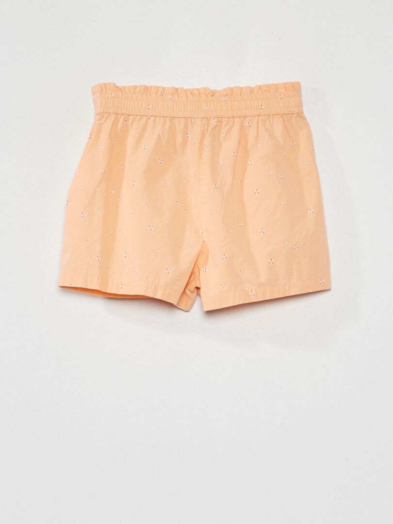 Katoenen shorts met wijde pijpen - ROZE