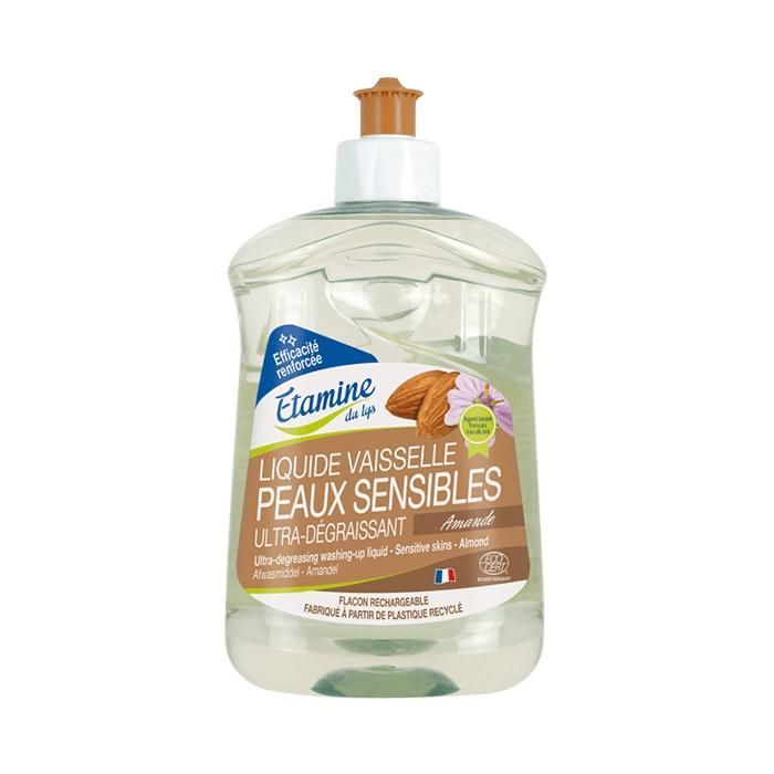 Etamine du Lys Liquide Vaisselle Ultra Dégraissant Amande Peaux Sensibles 500ml