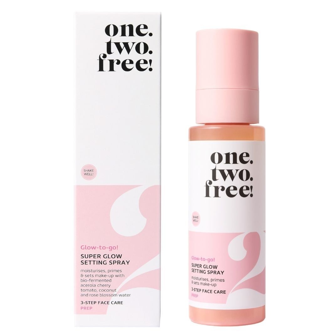one.two.free! Fixačný sprej Glowserum Super Glow – 125 ml