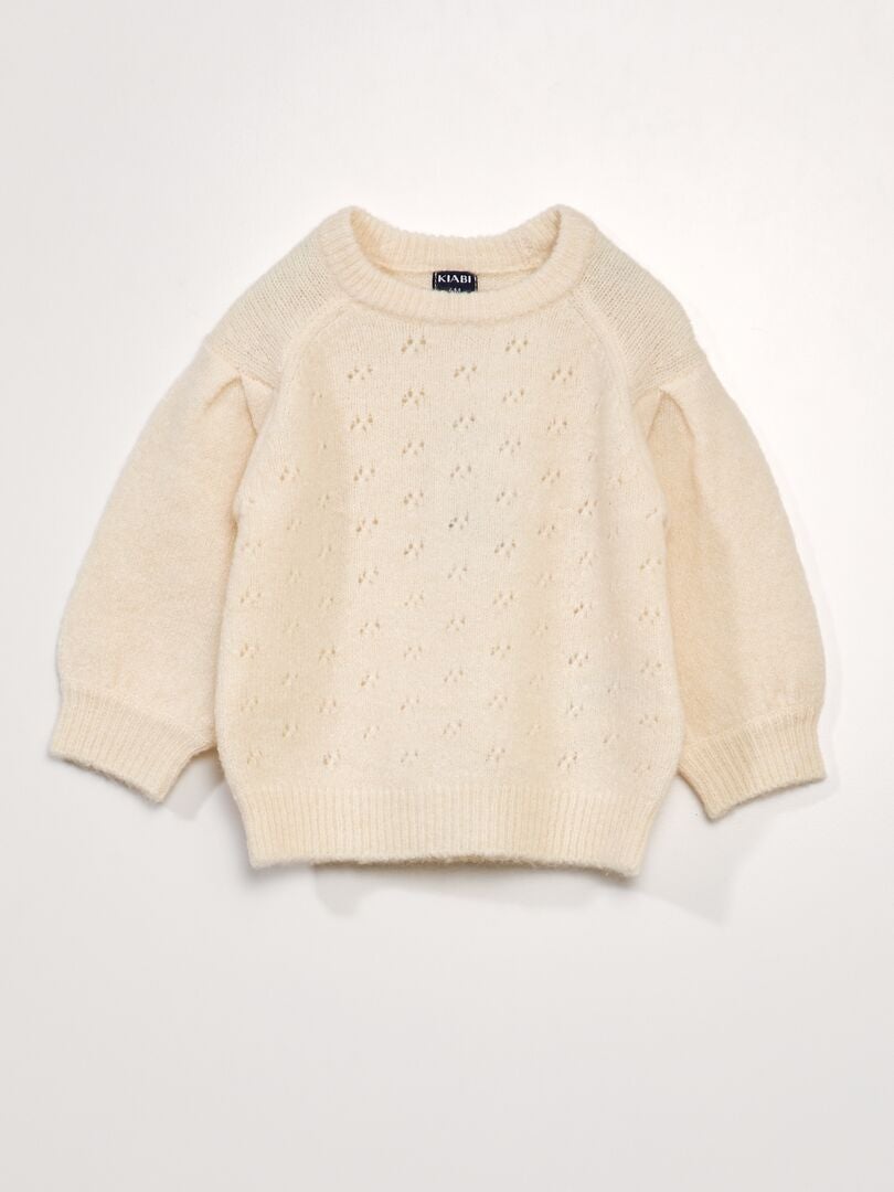 Suéter de malha estampado - BRANCO