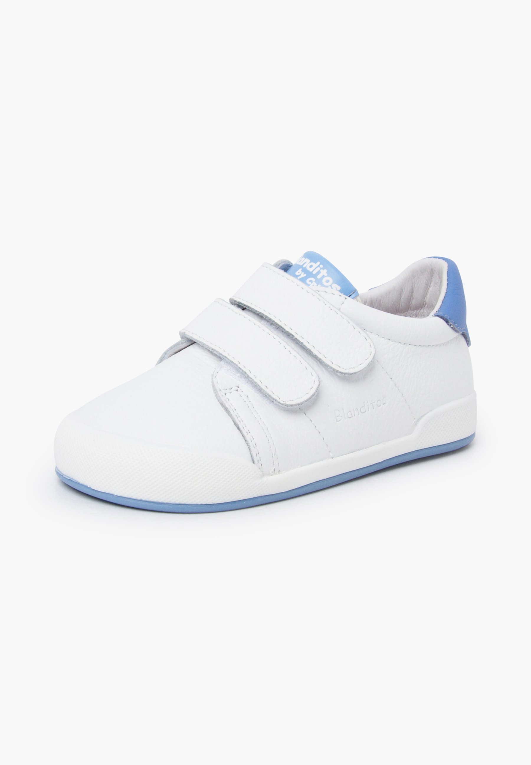 Pisamonas Babyschuhe - weiß/blau