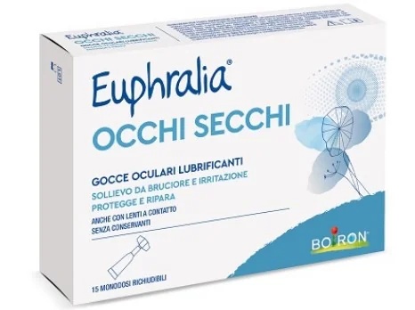 EUPHRALIA Euphralia Augentropfen gegen trockene Augen, Einwegpackung, 15 Stück, befeuchtende Augentropfen