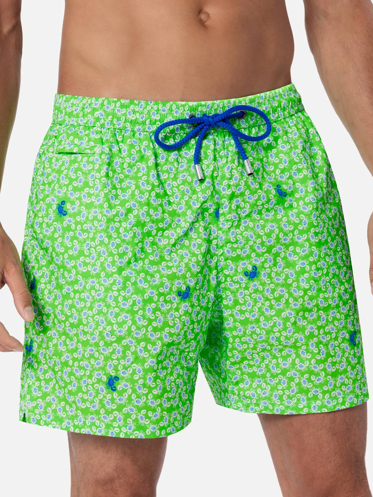 Costume classico elasticizzato Comfort Light con stampa granchi